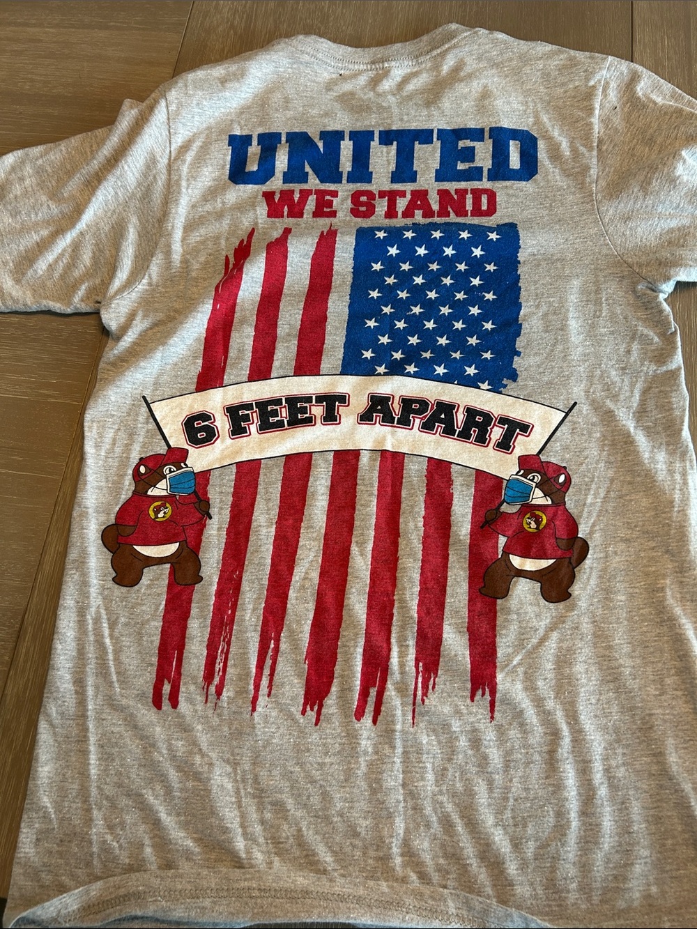 Gray buccees‎ Graphic Tee with Patriotic Mascot - Picture 3 of 4